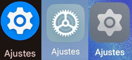 Modelos de iconos de Ajustes de Android
